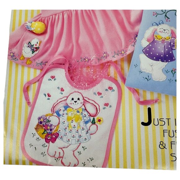 Daisy Kingdom No-Sew Fabric Applique Bunches of Bunnies Iron On #6270 Rabbit - Picture 4 of 6